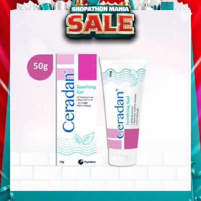 CERADAN - Soothing Gel (Rapid Itch Relief in 5 Mins + Menthol, Polidocanol + For Eczema-prone, Dry & Sensitive Skin) 50g