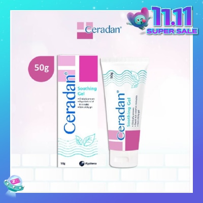 CERADAN Soothing Gel (Rapid Itch Relief in 5 Mins + Menthol, Polidocanol + For Eczema-prone, Dry & Sensitive Skin) 50g