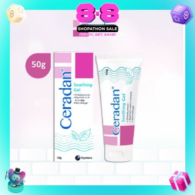 CERADAN - Soothing Gel (Rapid Itch Relief in 5 Mins + Menthol, Polidocanol + For Eczema-prone, Dry & Sensitive Skin) 50g