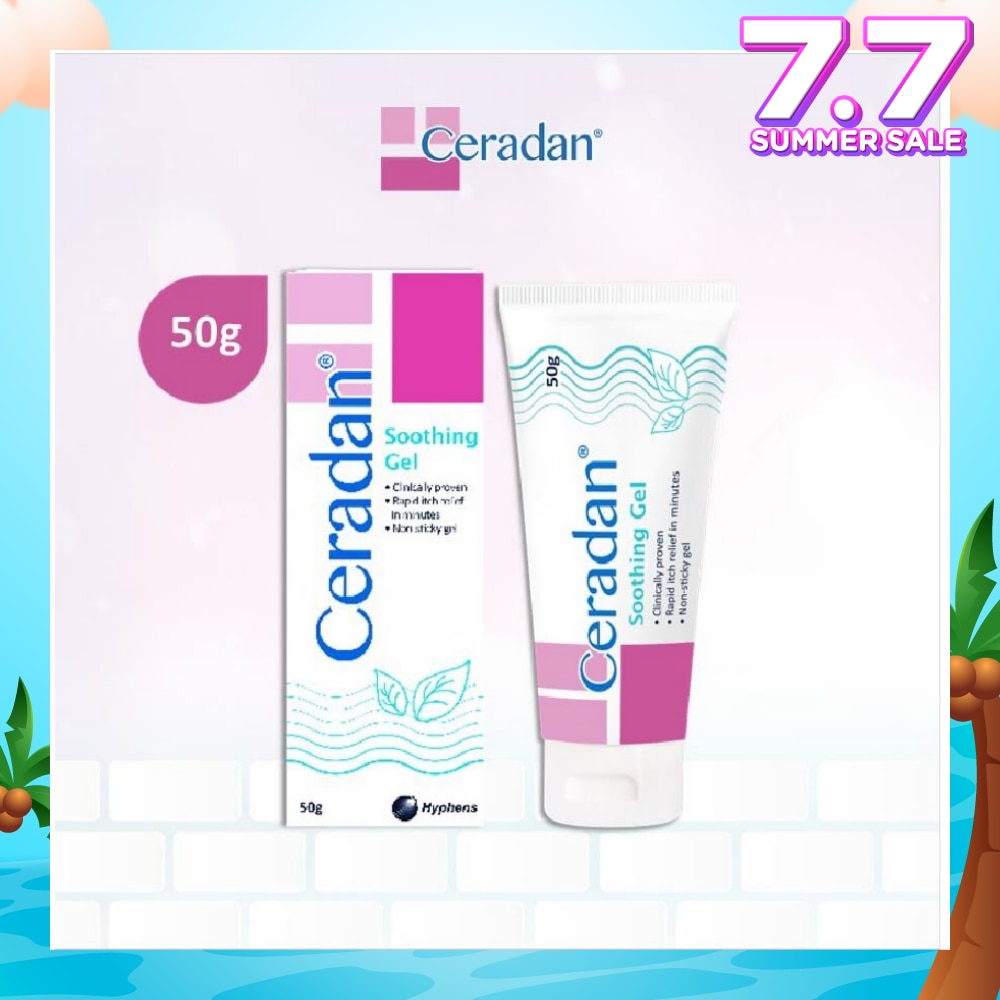 Soothing Gel (Rapid Itch Relief in 5 Mins + Menthol, Polidocanol + For Eczema-prone, Dry & Sensitive Skin) 50g