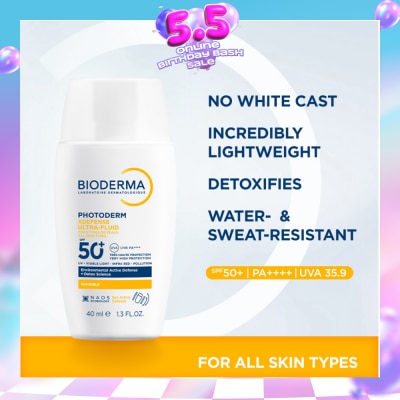 BIODERMA - Photoderm XDefense Ultra-Fluid Hydrating Detox Sunscreen SPF50+ PA++++ 40ml