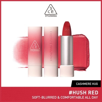 3CE Cashmere Hug Lipstick 08 Hush Red 1s