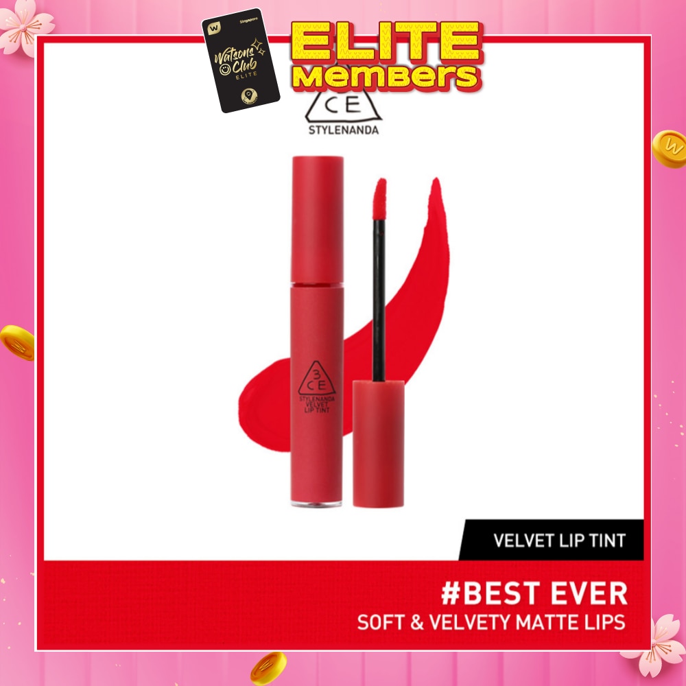 3CE Velvet Lip Tint #Best Ever (Soft & Velvety Matte Lips) 28g