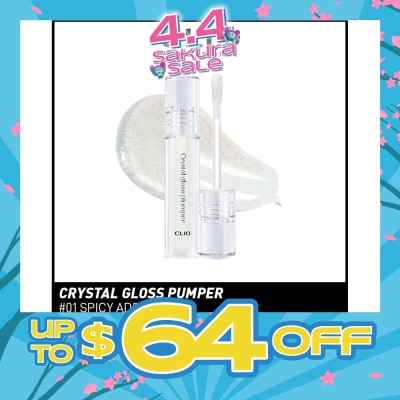 CLIO Crystal Gloss Plumper 01 Spicy Ade 1s (Expiry: Oct`2026)