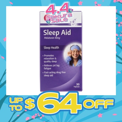 HST - Sleep Aid Melatonin 10mg Vegicap (To Promotes Relaxation & Quality Sleep, Relieves Jet Lag Fatigue & Fast-Acting Drug Free Sleep Aid) 30s