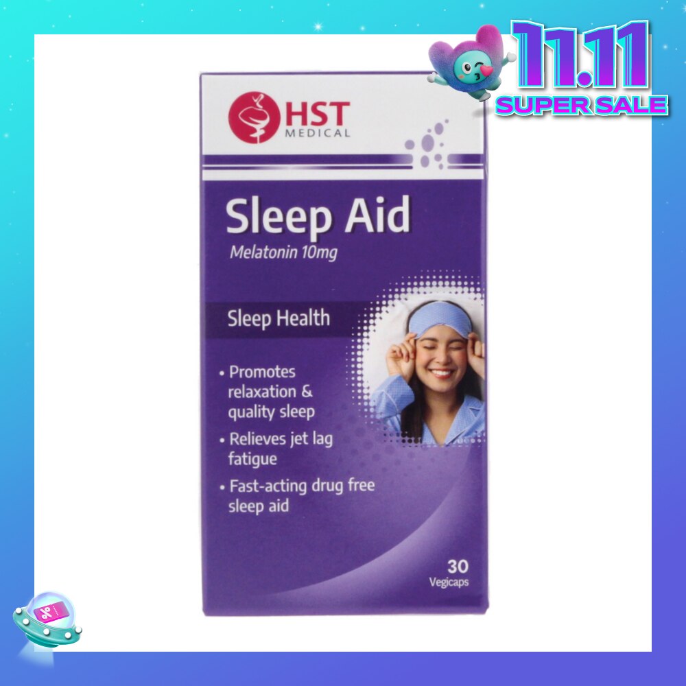Sleep Aid Melatonin 10mg Vegicap (To Promotes Relaxation & Quality Sleep, Relieves Jet Lag Fatigue & Fast-Acting Drug Free Sleep Aid) 30s