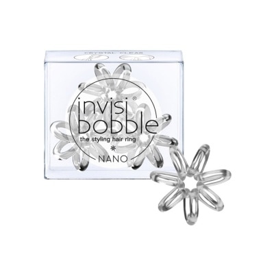 INVISIBOBBLE Nano Crystal Clear (Separate Smaller Hair Sections, Fix Elegant Updos or Secure Impressive Braided Styles) 1s