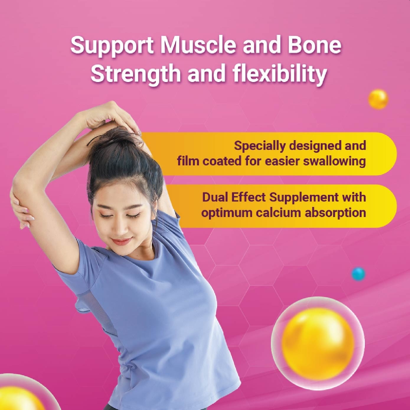 Bone & Muscle Health (600+ D3 Calcium supplement with 500IU Vitamin D3) 60s