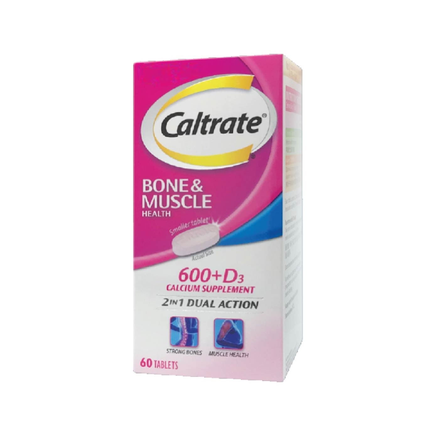 Bone & Muscle Health (600+ D3 Calcium supplement with 500IU Vitamin D3) 60s