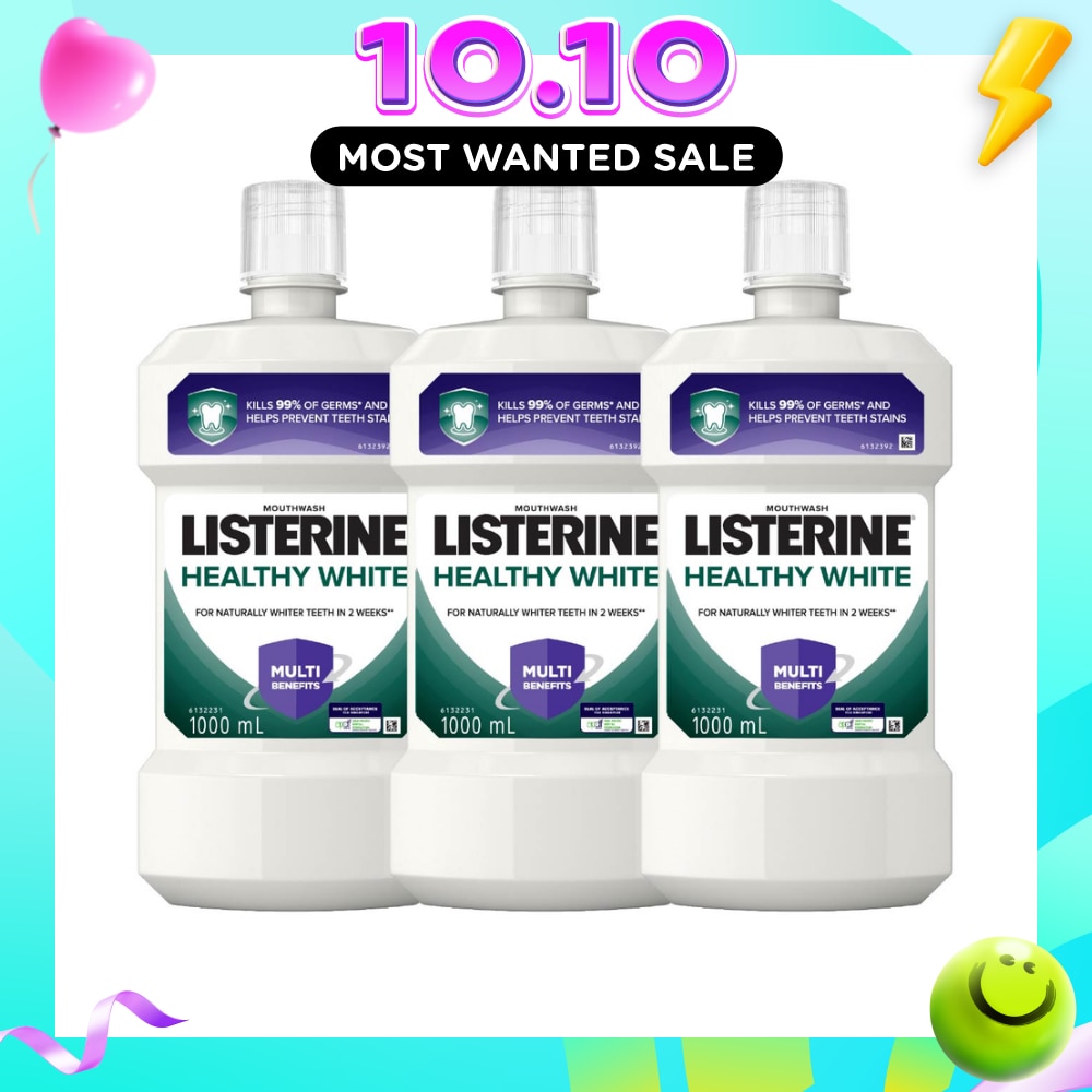 Healthy White Multi Action Natural Lemon & Salt Mouthwash Bundle Set 1s image