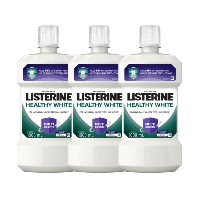 LISTERINE Healthy White Multi Action Natural Lemon & Salt Mouthwash Bundle Set 1s image