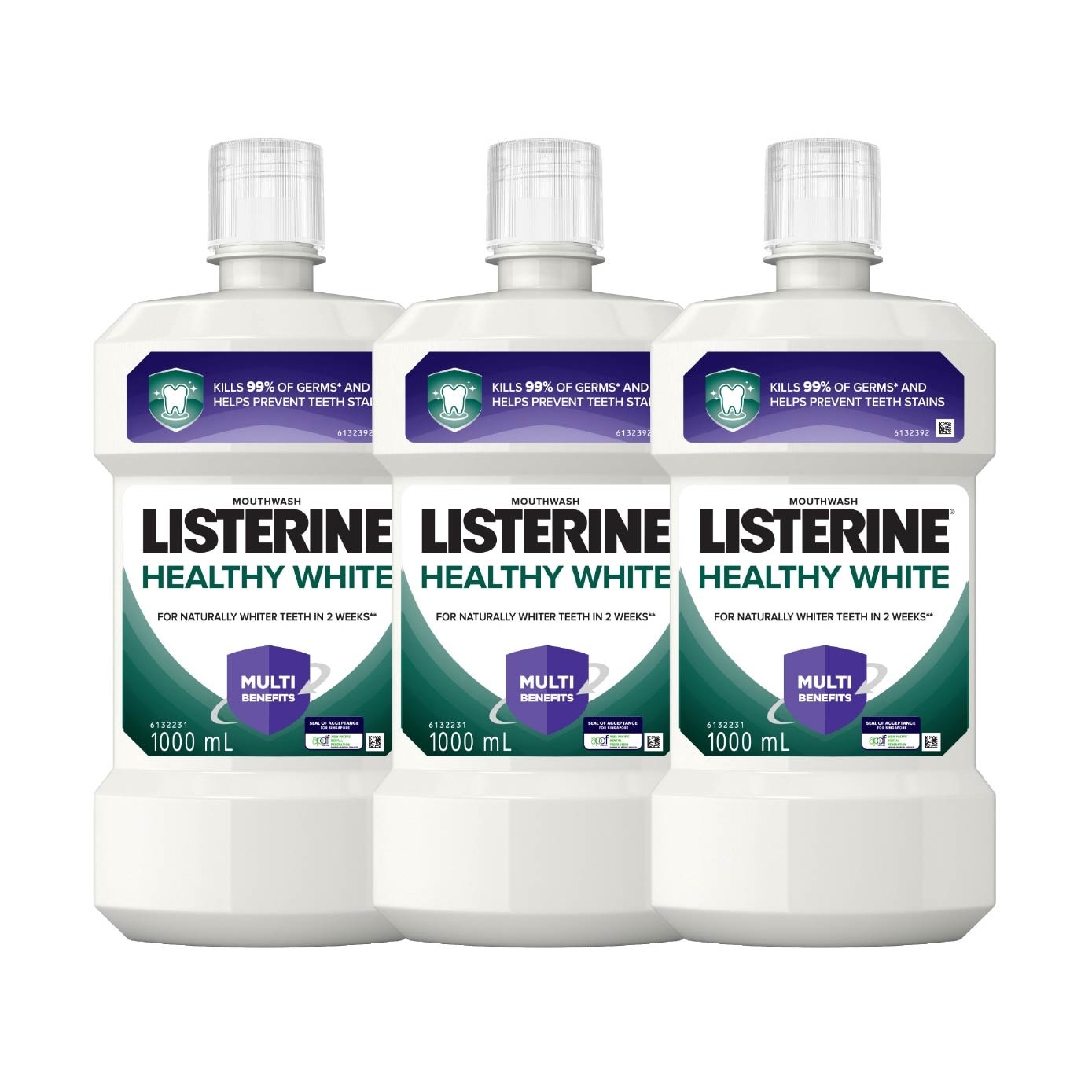 Healthy White Multi Action Natural Lemon & Salt Mouthwash Bundle Set 1s image