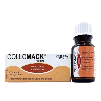 COLLOMACK Topical Salicylic Acid Solution (For Painless Removal of Warts + Corns + Calluses) 10ml