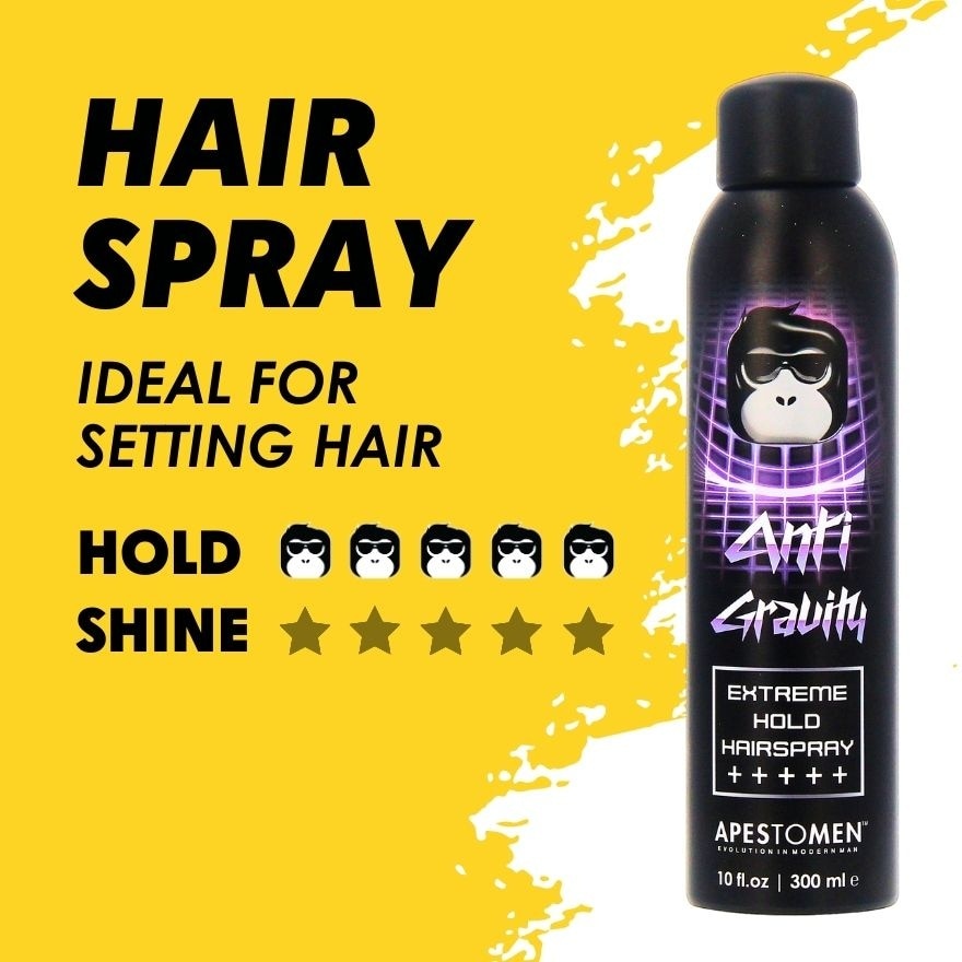 Anti Gravity Extreme Hold Finishing Hair Spray (Easy To Wash Off, No Flaky Residue & Suitable For All Hair Types) 300ml