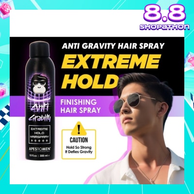 APESTOMEN Anti Gravity Extreme Hold Finishing Hair Spray (Easy To Wash Off, No Flaky Residue & Suitable For All Hair Types) 300ml
