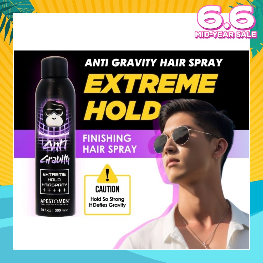 Anti Gravity Extreme Hold Finishing Hair Spray (Easy To Wash Off, No Flaky Residue & Suitable For All Hair Types) 300ml