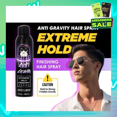 APESTOMEN Anti Gravity Extreme Hold Finishing Hair Spray (Easy To Wash Off, No Flaky Residue & Suitable For All Hair Types) 300ml