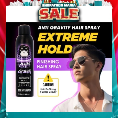 APESTOMEN - Anti Gravity Extreme Hold Finishing Hair Spray (Easy To Wash Off, No Flaky Residue & Suitable For All Hair Types) 300ml