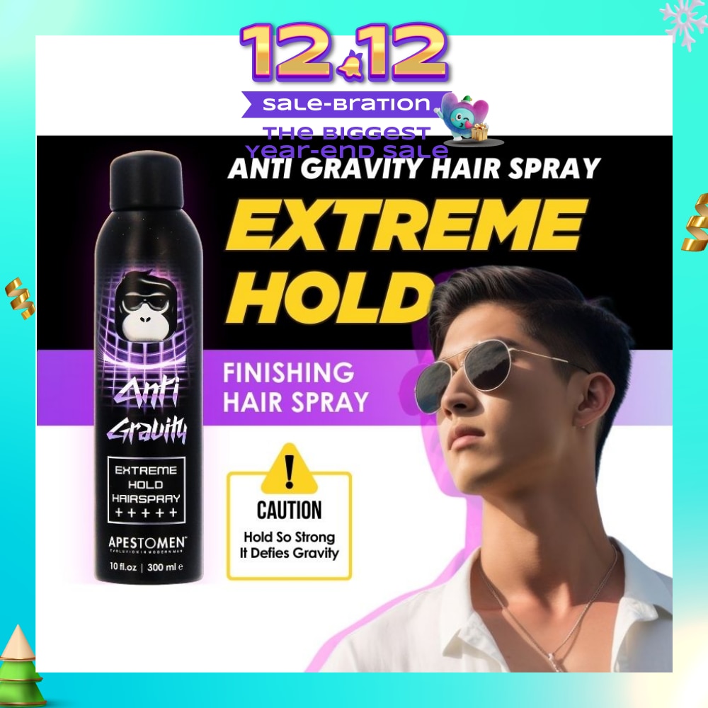 Anti Gravity Extreme Hold Finishing Hair Spray (Easy To Wash Off, No Flaky Residue & Suitable For All Hair Types) 300ml
