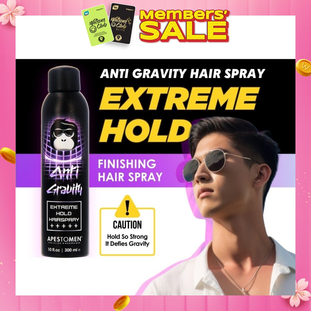 Anti Gravity Extreme Hold Finishing Hair Spray (Easy To Wash Off, No Flaky Residue & Suitable For All Hair Types) 300ml