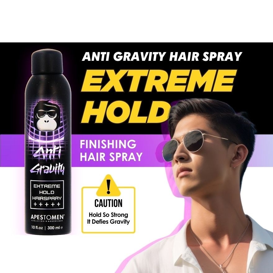 Anti Gravity Extreme Hold Finishing Hair Spray (Easy To Wash Off, No Flaky Residue & Suitable For All Hair Types) 300ml