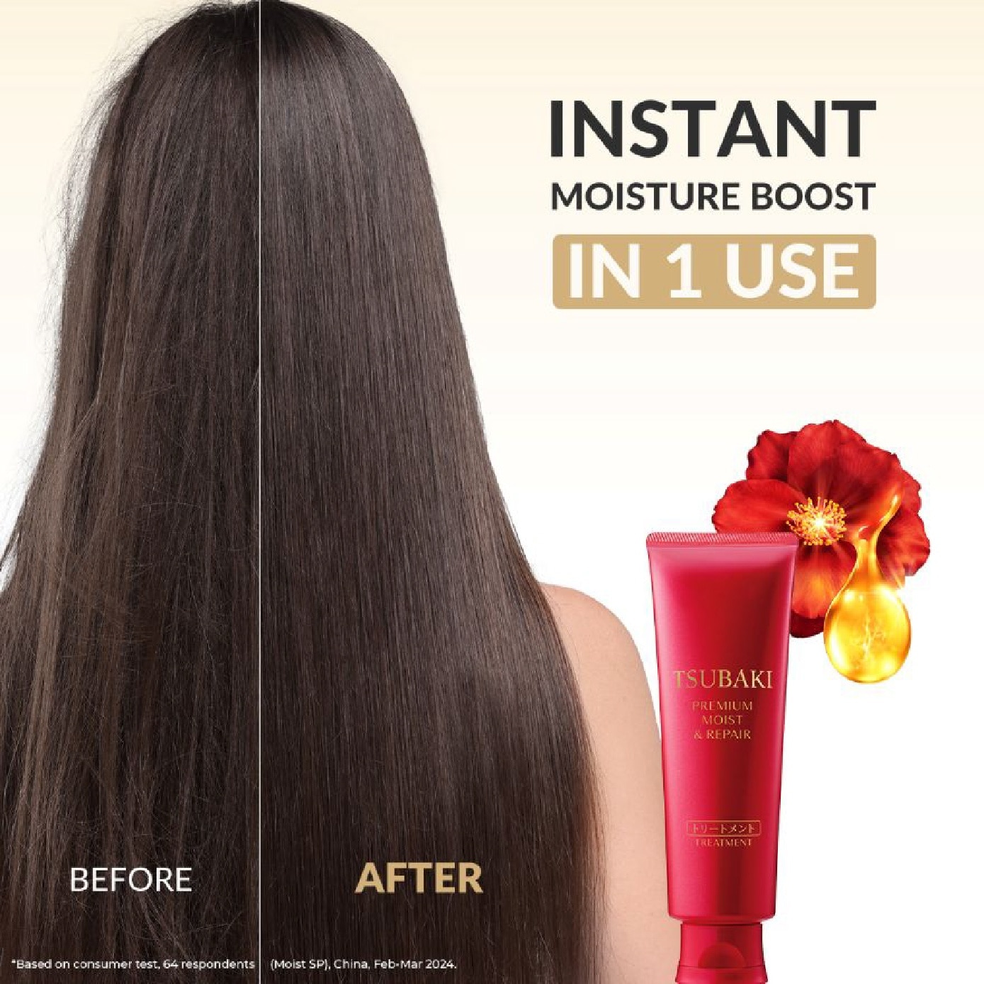 Premium Moist & Repair Treatment (72 Hours Moisture Retention, Instant Hydration & Improves Frizzy Hair) 160g
