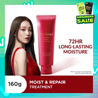 TSUBAKI Premium Moist & Repair Treatment (72 Hours Moisture Retention, Instant Hydration & Improves Frizzy Hair) 160g
