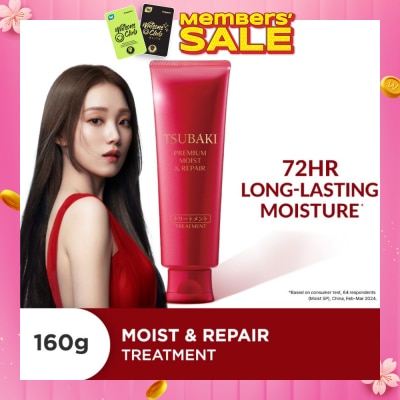 TSUBAKI Premium Moist & Repair Treatment (72 Hours Moisture Retention, Instant Hydration & Improves Frizzy Hair) 160g