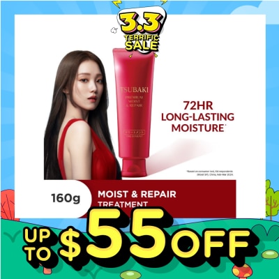 TSUBAKI Premium Moist & Repair Treatment (72 Hours Moisture Retention, Instant Hydration & Improves Frizzy Hair) 160g