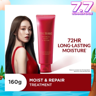 TSUBAKI Premium Moist & Repair Treatment (72 Hours Moisture Retention, Instant Hydration & Improves Frizzy Hair) 160g