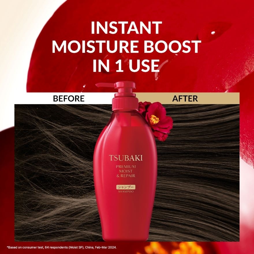 Premium Moist & Repair Shampoo (72 Hours Moisture Retention, Instant Hydration & Improves Frizzy Hair) 450ml