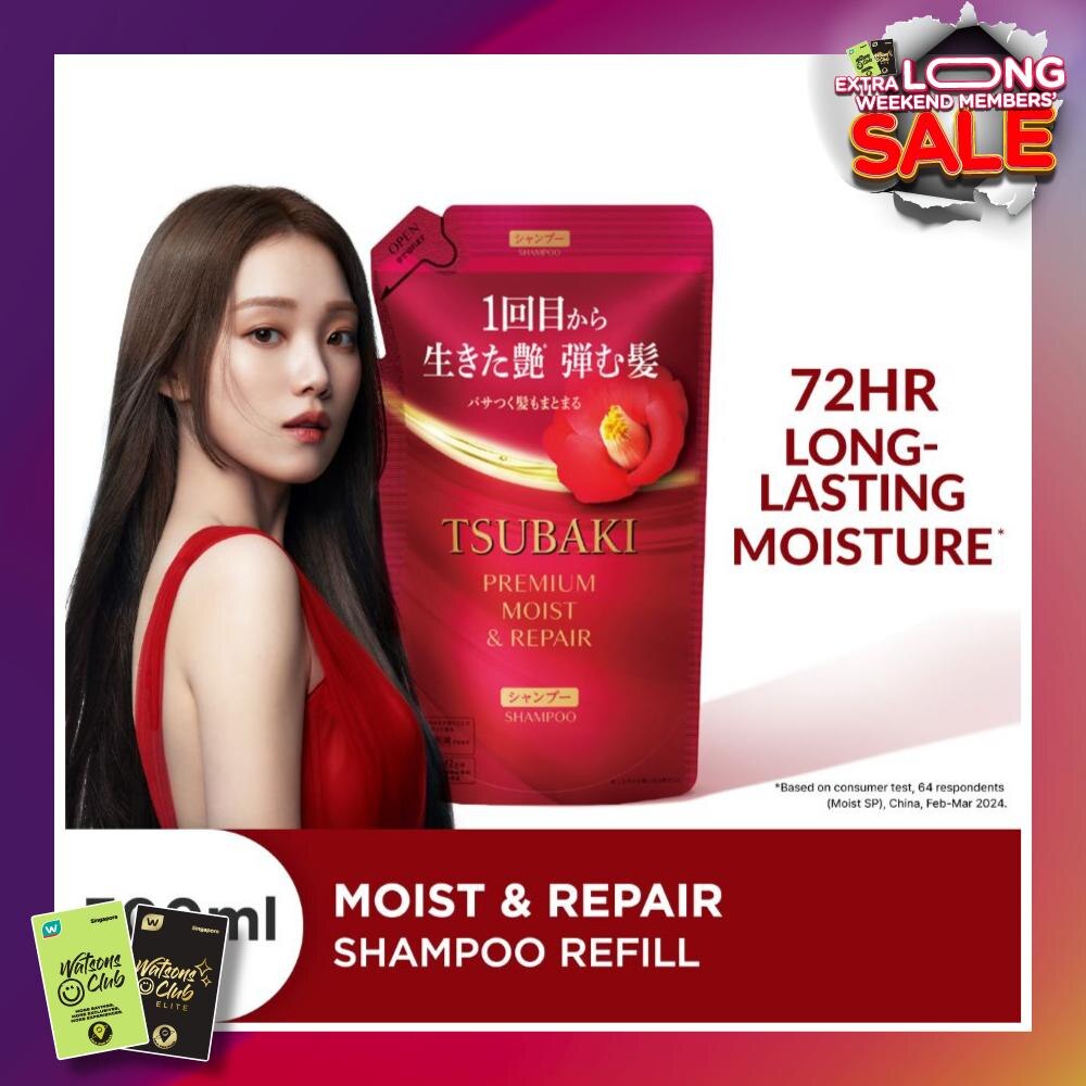 Premium Moist & Repair Shampoo Refill (72 Hours Moisture Retention, Instant Hydration & Improves Frizzy Hair) 300ml