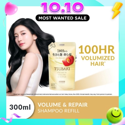 TSUBAKI Premium Volume & Repair Shampoo (Instant Volume Boost In 1 Use, To Improve Flat & Lifeless Hair) 300ml image