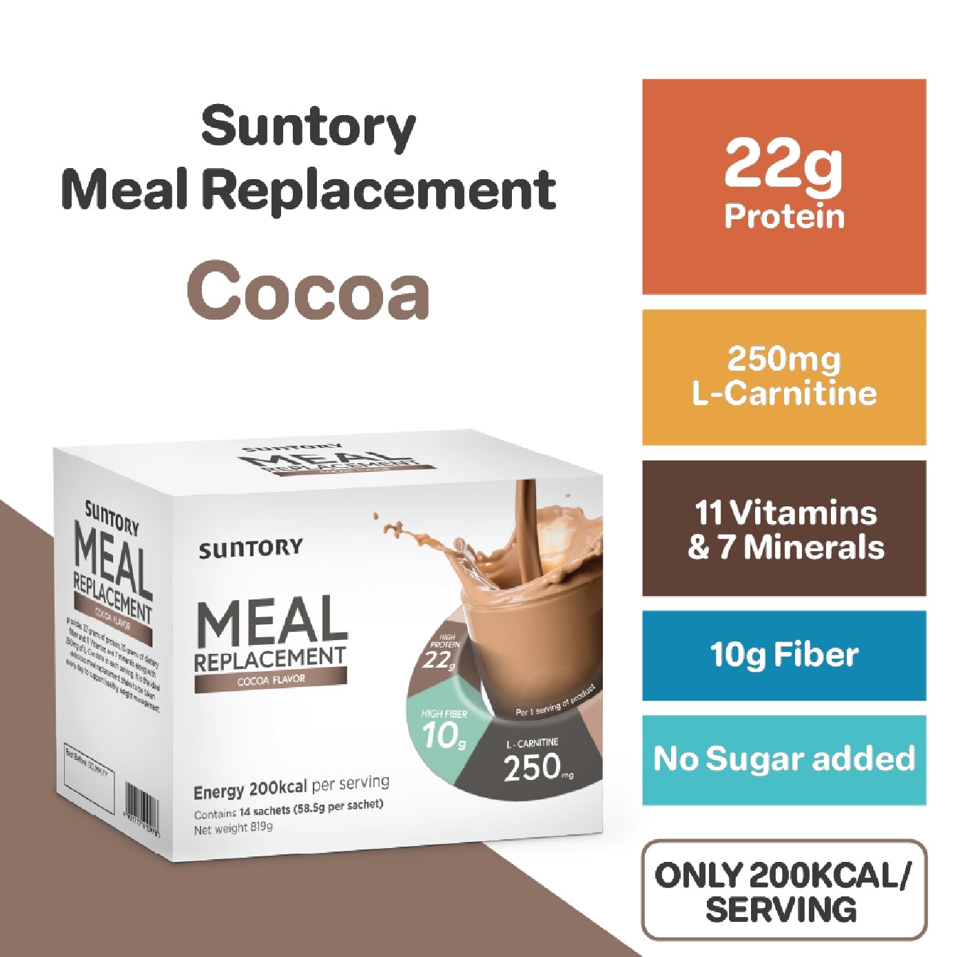 Meal Replacement with Cocoa Flavor Sachet 14s image