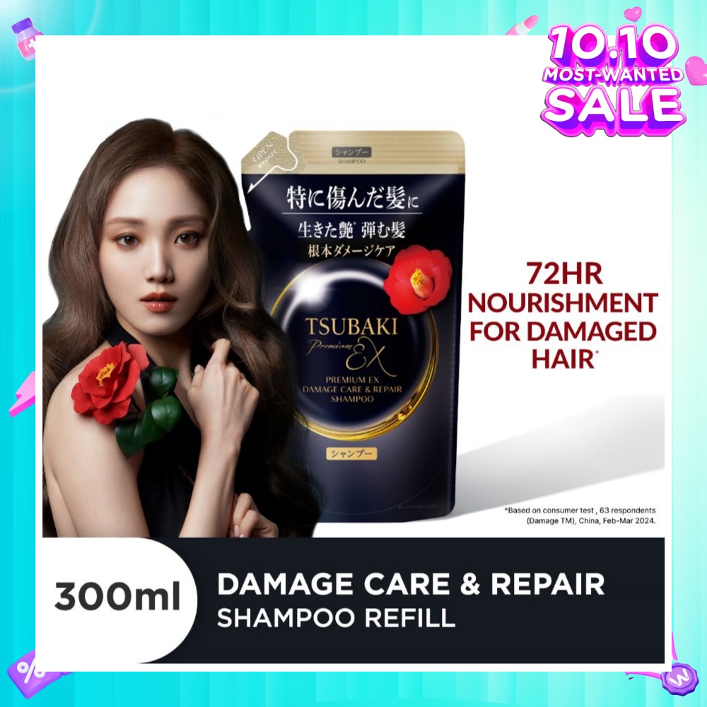 Premium EX Damage Care & Repair Shampoo Refill (Repairs Severely Damaged Hair In Just 1 Use) 300ml