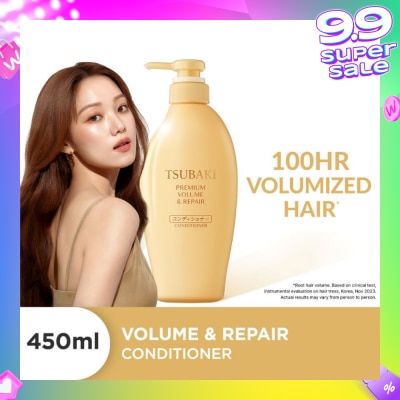 TSUBAKI Premium Volume & Repair Conditioner (Instant Volume Boost In 1 Use, To Improve Flat & Lifeless Hair) 450ml