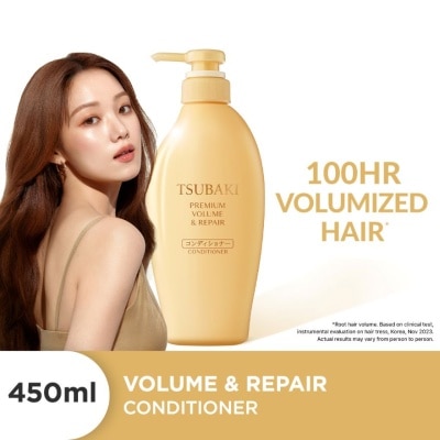 TSUBAKI Premium Volume & Repair Conditioner (Instant Volume Boost In 1 Use, To Improve Flat & Lifeless Hair) 450ml