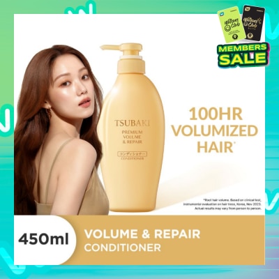 TSUBAKI Premium Volume & Repair Conditioner (Instant Volume Boost In 1 Use, To Improve Flat & Lifeless Hair) 450ml