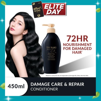 TSUBAKI Premium EX Damage Care & Repair Conditioner Treatment (Repairs Severely Damaged Hair In Just 1 Use) 450ml image