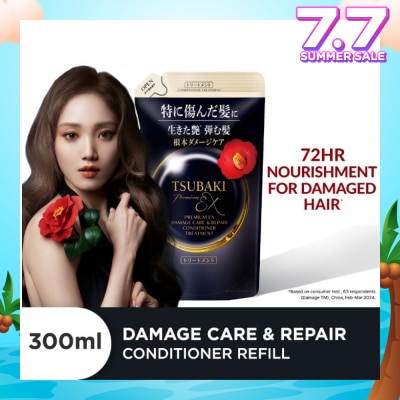 TSUBAKI Premium EX Damage Care & Repair ?Conditioner Treatment Refill (Repairs Severely Damaged Hair In Just 1 Use) 300ml