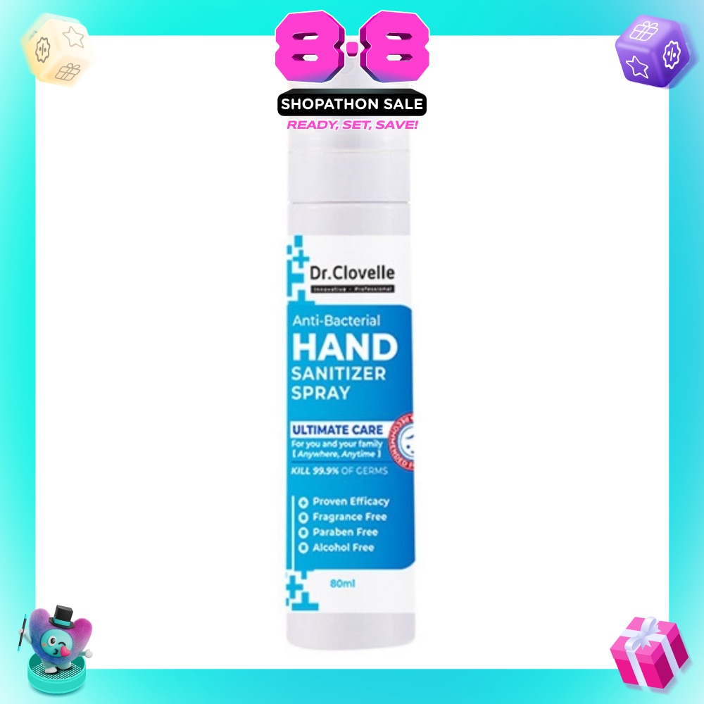 Anti Bacteria Hand Sanitizer Spray (Kills 99.9% Harmful Bacteria) 80ml