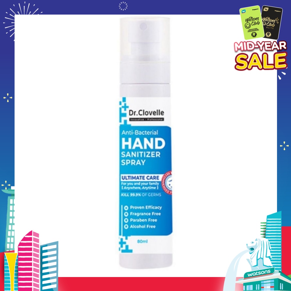 Anti Bacteria Hand Sanitizer Spray (Kills 99.9% Harmful Bacteria) 80ml