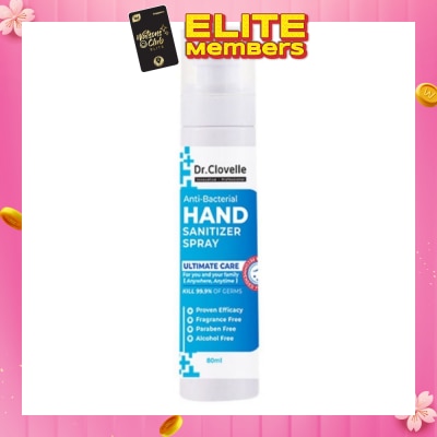 DR CLOVELLE Anti Bacteria Hand Sanitizer Spray (Kills 99.9% Harmful Bacteria) 80ml