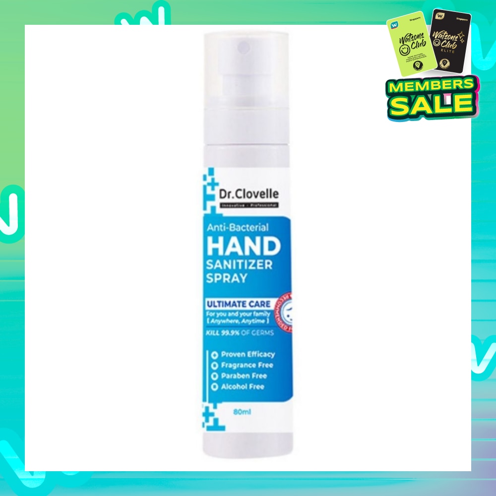 Anti Bacteria Hand Sanitizer Spray (Kills 99.9% Harmful Bacteria) 80ml