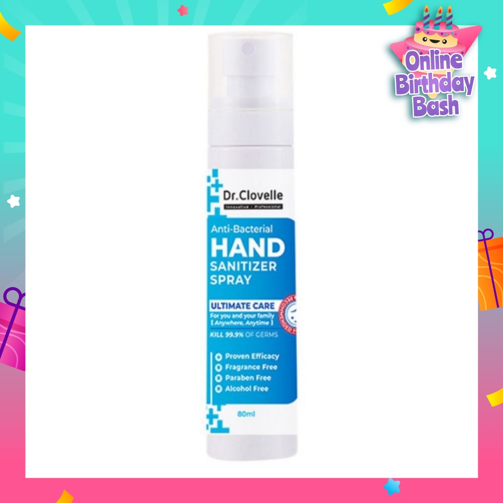 Anti Bacteria Hand Sanitizer Spray (Kills 99.9% Harmful Bacteria) 80ml