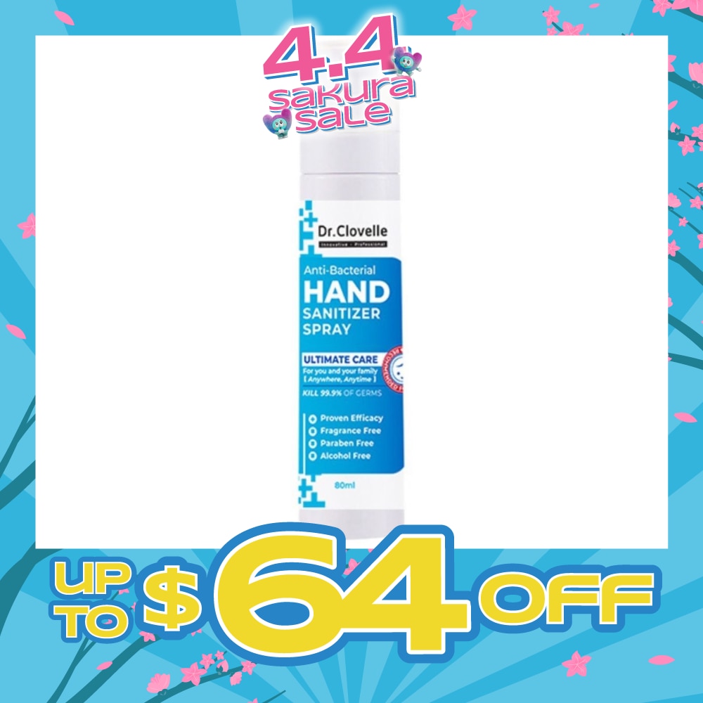 Anti Bacteria Hand Sanitizer Spray (Kills 99.9% Harmful Bacteria) 80ml
