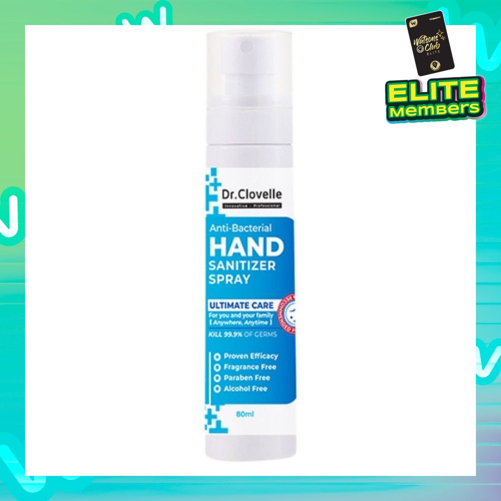 Anti Bacteria Hand Sanitizer Spray (Kills 99.9% Harmful Bacteria) 80ml