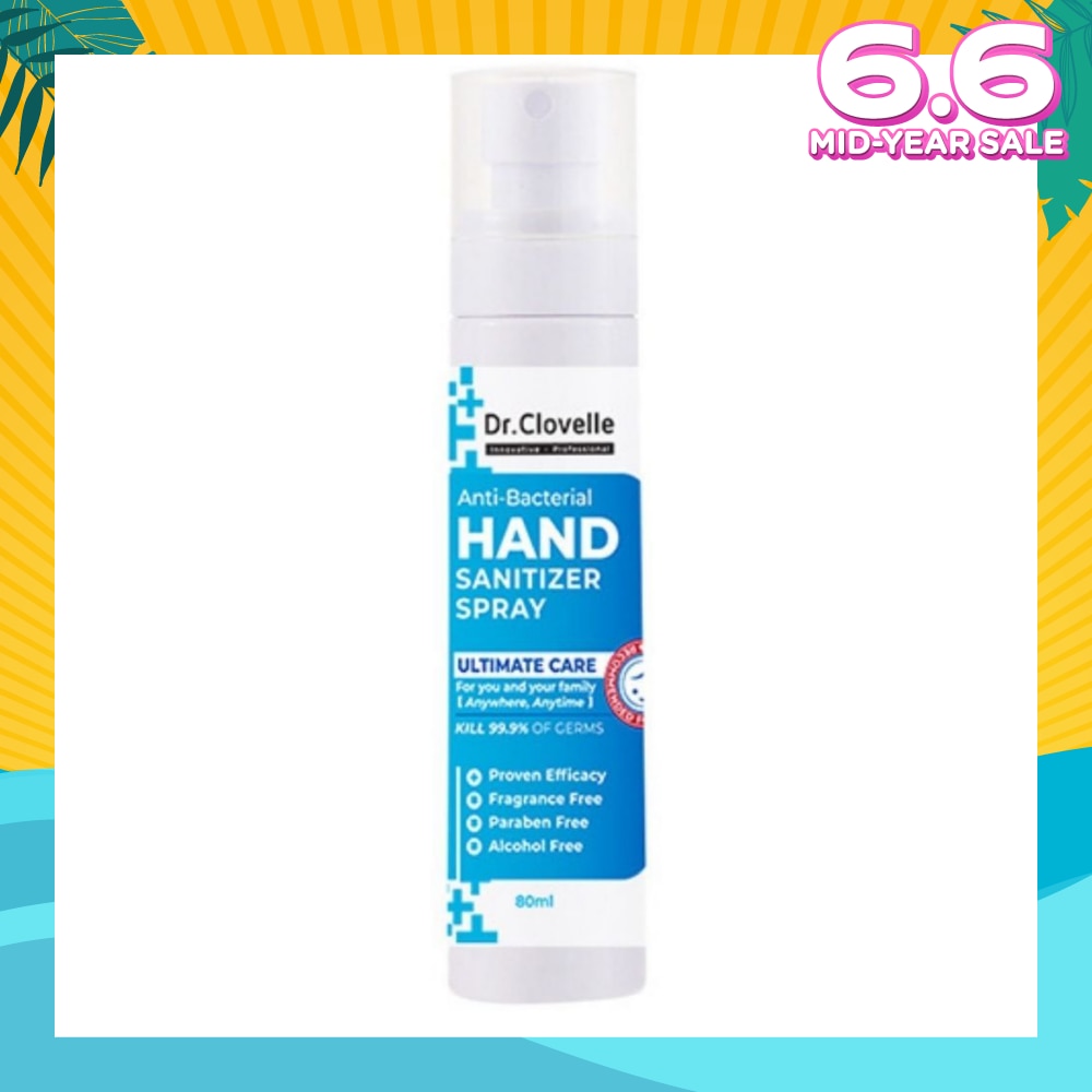Anti Bacteria Hand Sanitizer Spray (Kills 99.9% Harmful Bacteria) 80ml