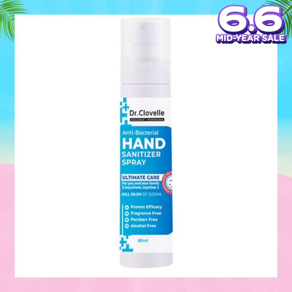 Anti Bacteria Hand Sanitizer Spray (Kills 99.9% Harmful Bacteria) 80ml