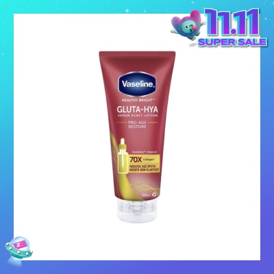 VASELINE Healthy Bright Gluta-Hya Pro-Age Restore Serum Burst Lotion (To Reduce Age Spots & Boosts Skin Elasticity) 300ml